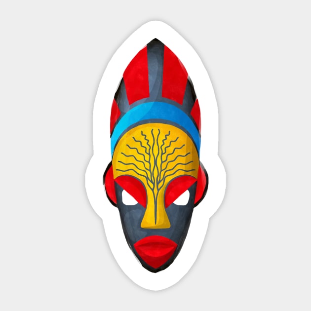 Watercolor  tribal mask Sticker by lirch